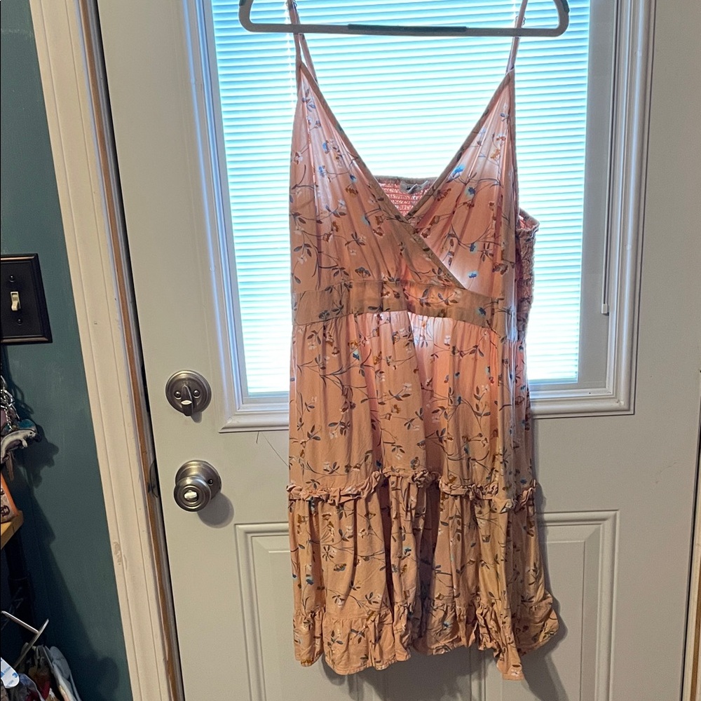a.n.a Peach Floral Dress